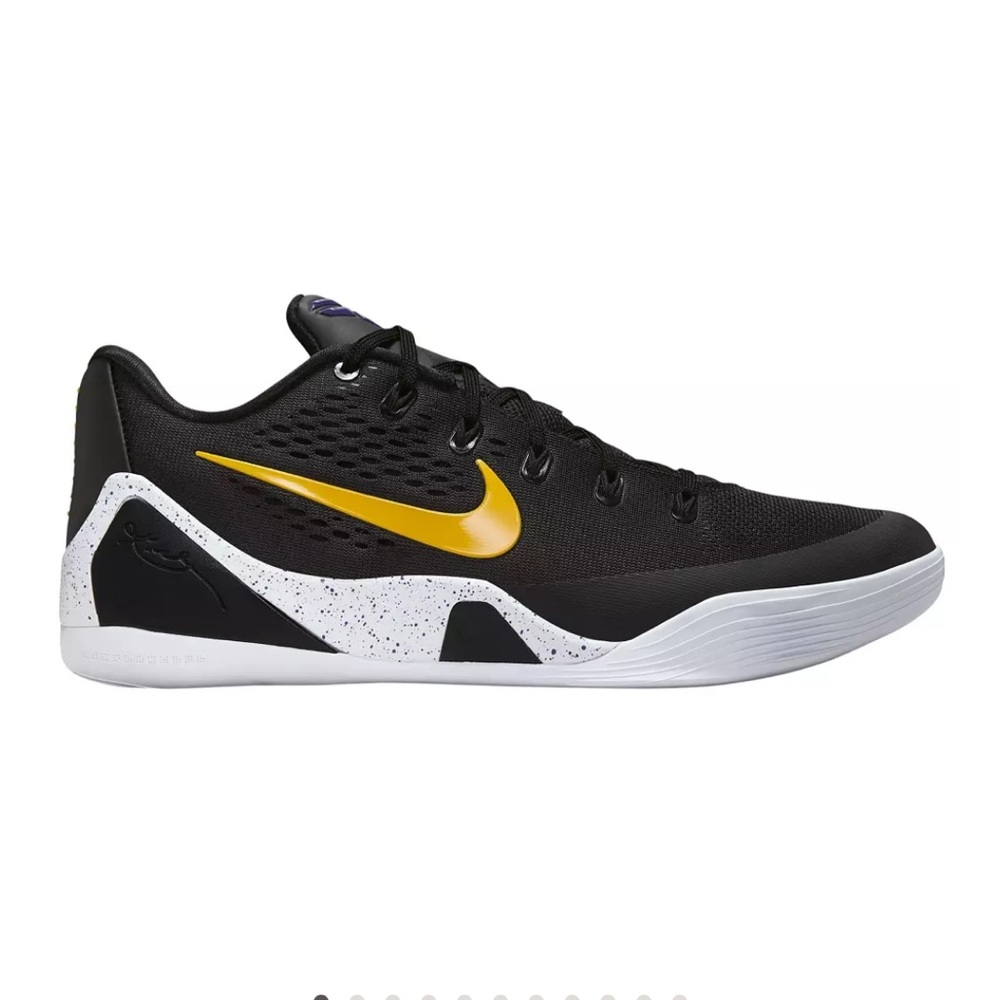 Nike Men's Size 13 Kobe IX Elite Low EM PROTRO in Black / Univ Gold / White